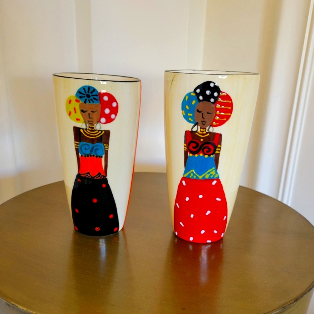 Handcrafted African Coffee Or Tea Cups - Multicolor